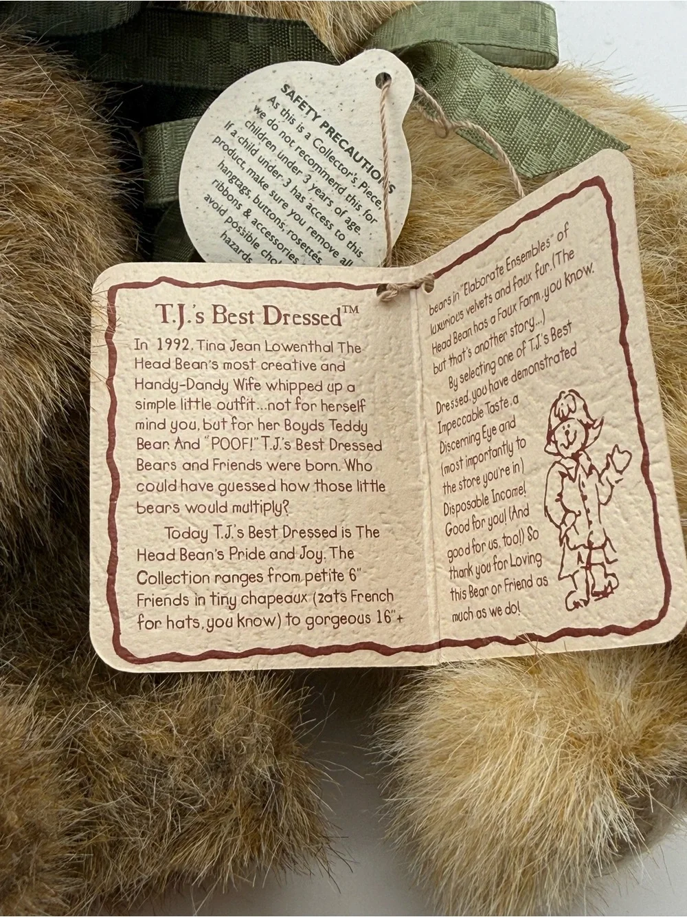 Boyds Bears Hugs N Kisses #903010 T.J.’s Best Dressed Anniversary Bears Tags